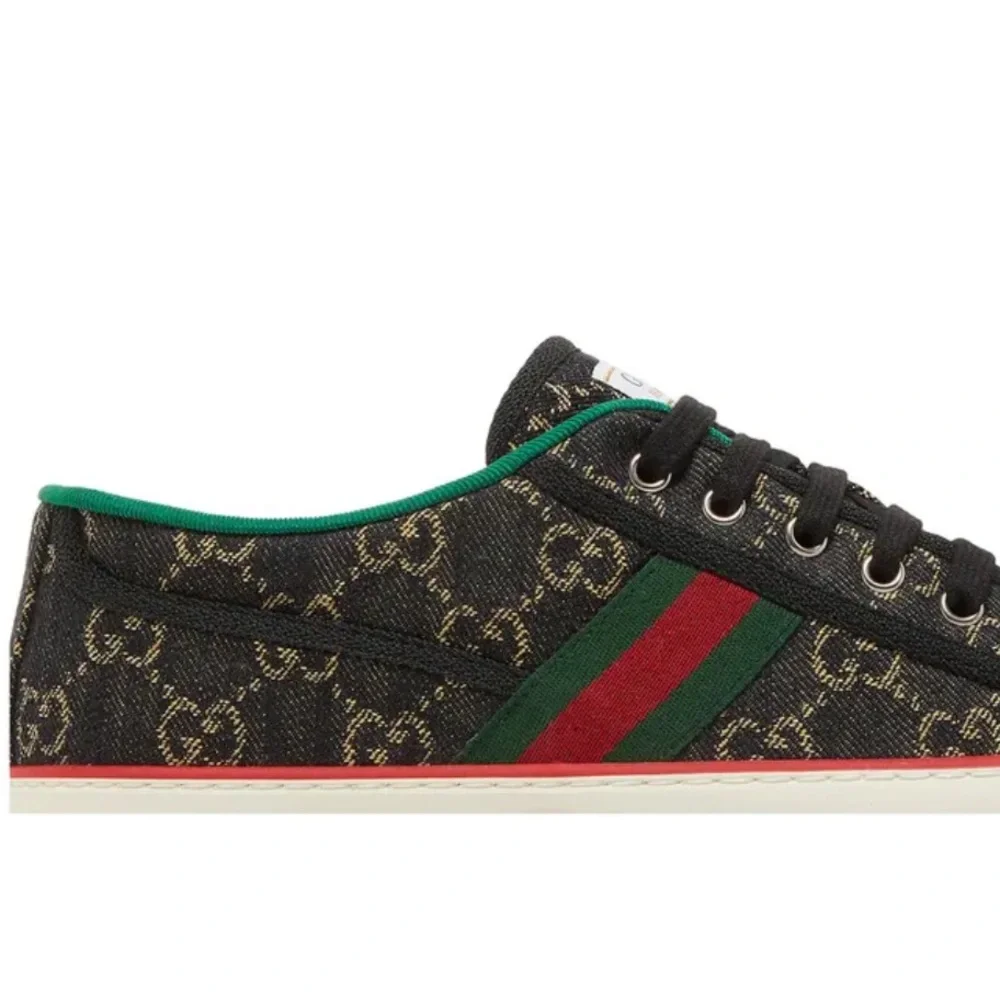 Gucci Men's Black and Red Stripe Sneakers - Picture 9 of 10